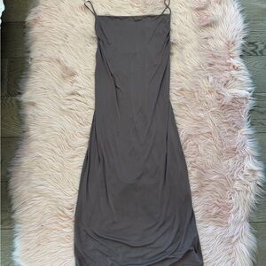 Zara Spaghetti Strap Taupe Dress